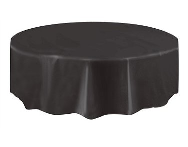 BLACK ROUND TABLECOVER (STANDARD PACKAGING)
