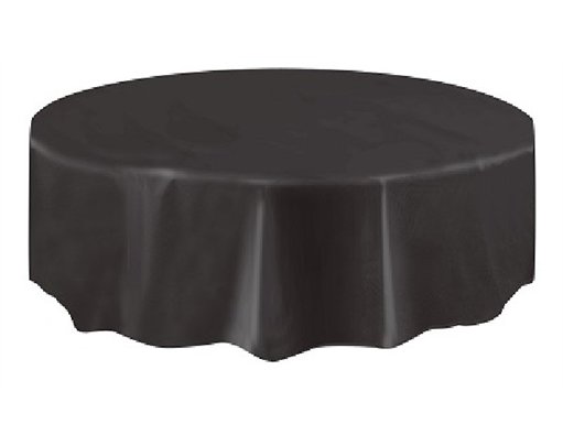 BLACK ROUND TABLECOVER (STANDARD PACKAGING)