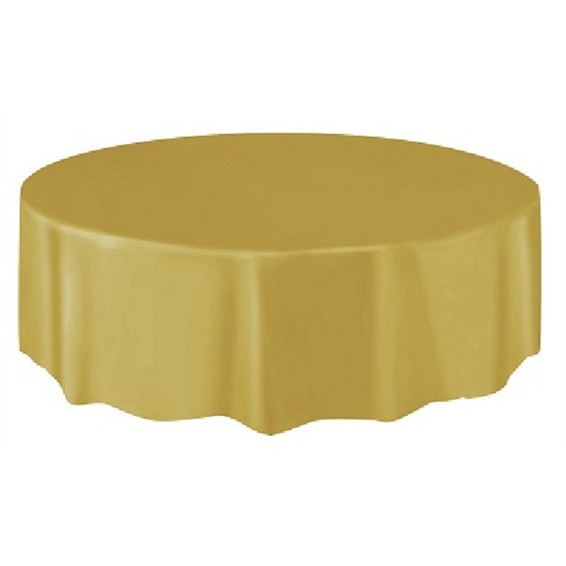 GOLD ROUND TABLE COVER (STANDARD PACKAGING)