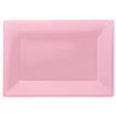 (3) 33X23CM PINK PLASTIC PLATTERS