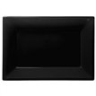 (3) 33X23CM JET BLACK PLASTIC PLATTERS