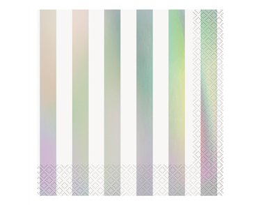 (16) IRIDESCENT STRIPES L/NAPKINS