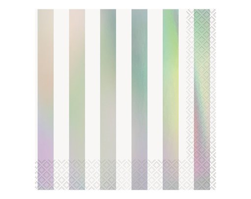 (16) IRIDESCENT STRIPES L/NAPKINS