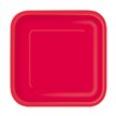 (16) 7IN RUBY RED SQUARE PLATES