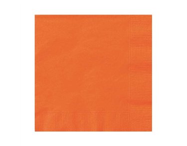 (20) 25cm PUMPKIN ORANGE BEVERAGE NAPKINS