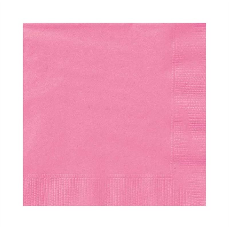 (20) 25cm HOT PINK BEVERAGE NAPKINS