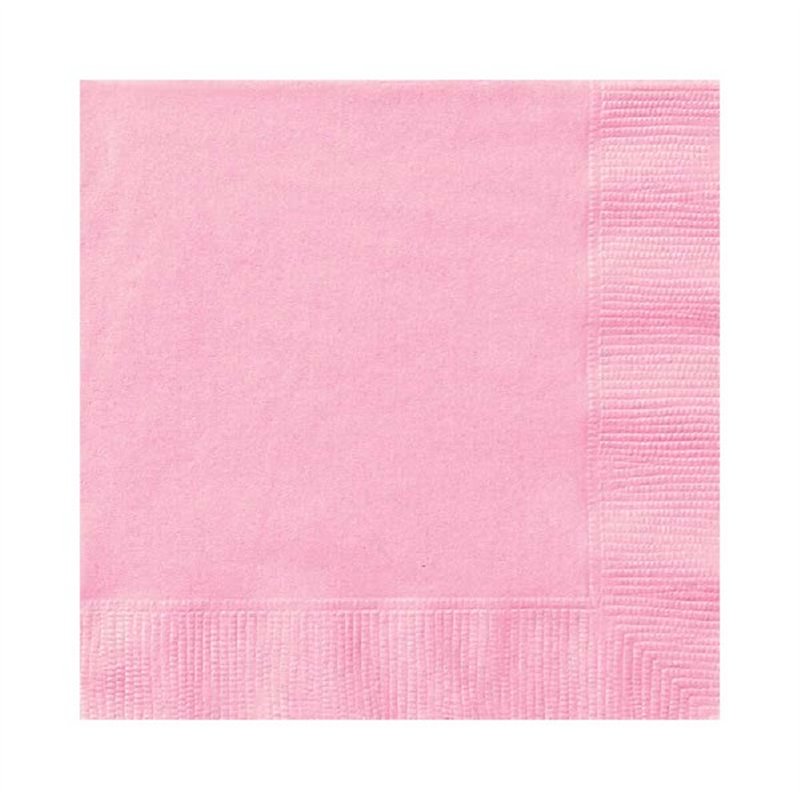 (20) 25cm LOVELY PINK BEVERAGE NAPKINS