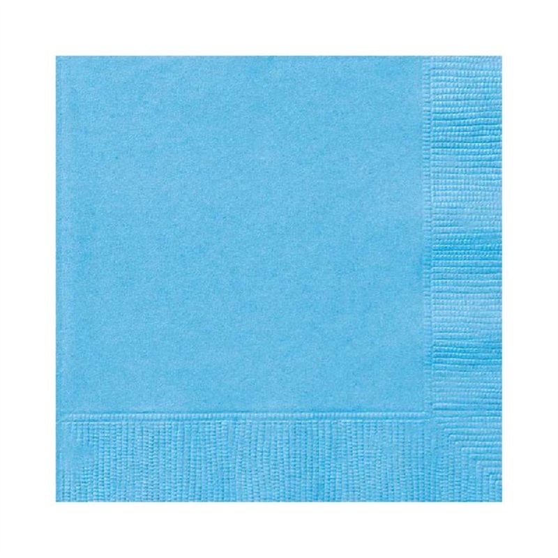 (20) 25cm POWDER BLUE BEVERAGE NAPKINS
