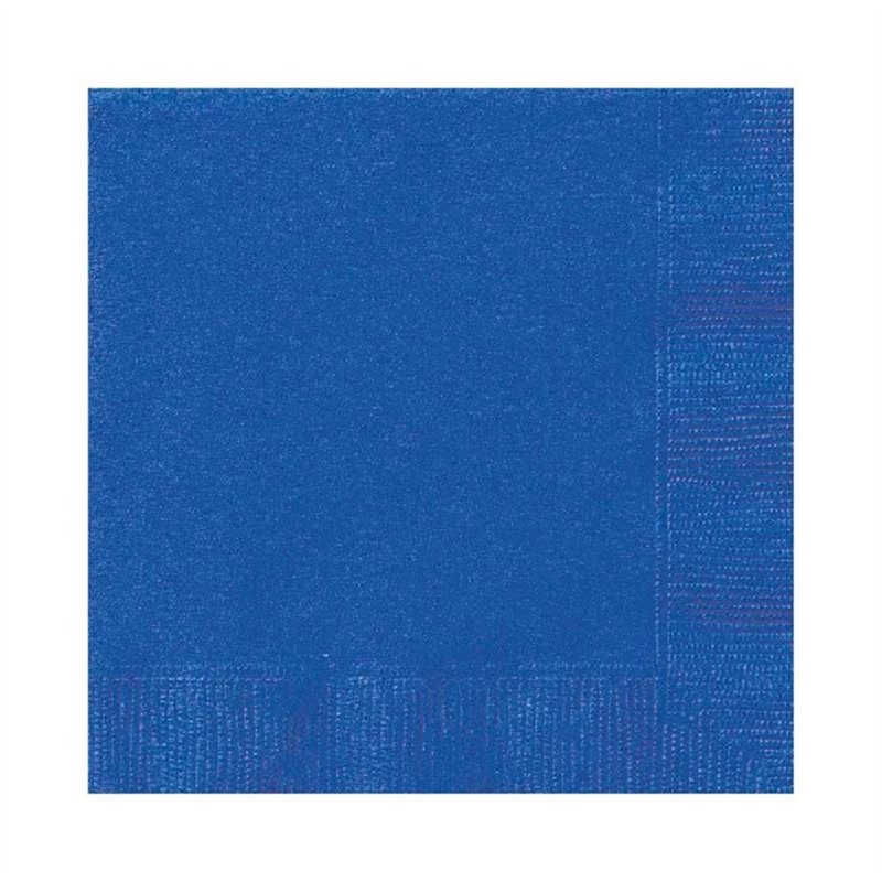 (20) 25cm ROYAL BLUE BEVERAGE NAPKINS