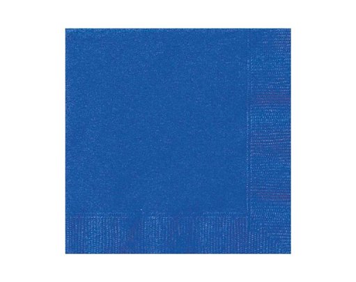 (20) 25cm ROYAL BLUE BEVERAGE NAPKINS