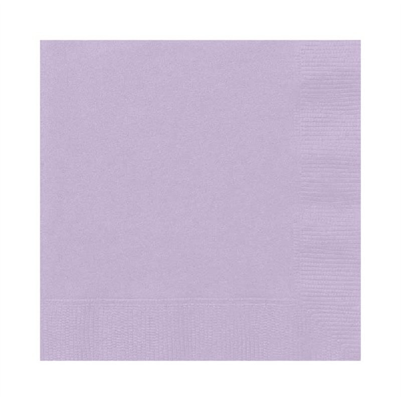 (20) 25cm LAVENDER BEVERAGE NAPKINS