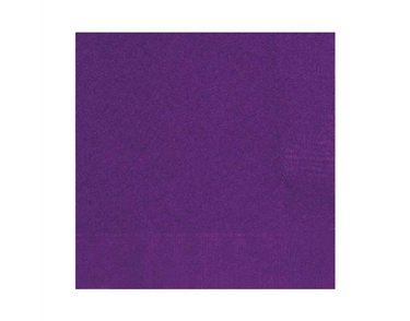 (20) 25cm DEEP PURPLE BEVERAGE NAPKINS