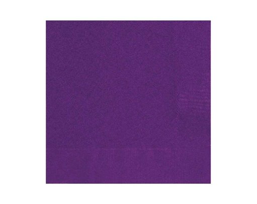 (20) 25cm DEEP PURPLE BEVERAGE NAPKINS