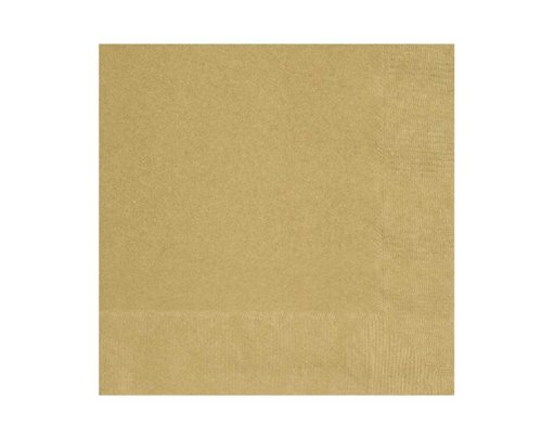 (20) 25cm GOLD BEVERAGE NAPKINS