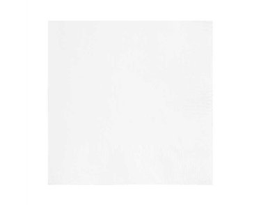 (20) 25cm BRIGHT WHITE BEVERAGE NAPKINS