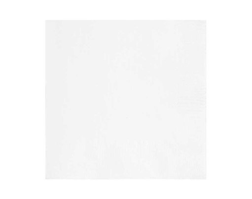 (20) 25cm BRIGHT WHITE BEVERAGE NAPKINS