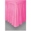 HOT PINK PLASTIC TABLE SKIRT