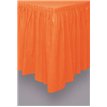 ORANGE PLASTIC TABLE SKIRT