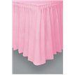 LOVELY PINK PLASTIC TABLESKIRT