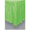LIME GREEN PLASTIC TABLESKIRT