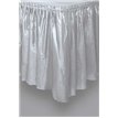 SILVER PLASTIC TABLESKIRT