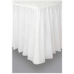 WHITE PLASTIC TABLESKIRT