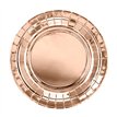 (6) 18cm ROSE GOLD FOIL ROUND PAPER PLATES
