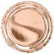 (6) ROSE GOLD FOIL ROUND PAPER PLATES