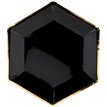 6PK 23cm LETS CELEBRATE BLACK PLATES