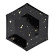 6PK 20cm LETS CELEBRATE BLACK PLATES