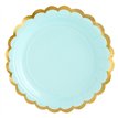 6PK 18cm GOLD SCALLOPED EDGE MINT PLATES
