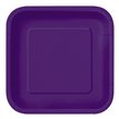 16PK 7in DEEP PURPLE SQUARE PLATES