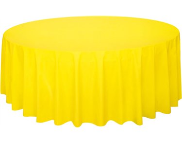 84in NEON YELLOW ROUND TABLECOVER