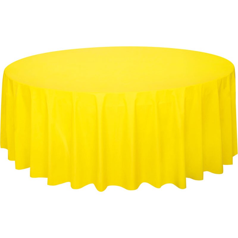 84in NEON YELLOW ROUND TABLECOVER