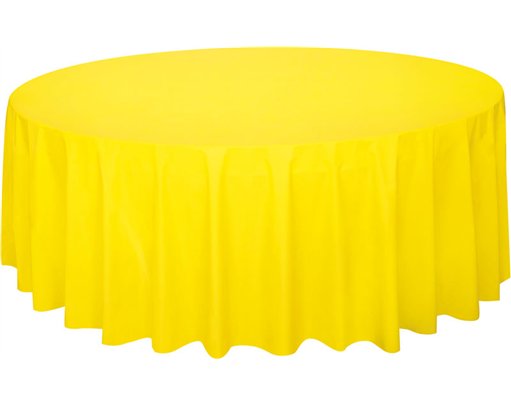 84in NEON YELLOW ROUND TABLECOVER