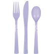 18PC LAVENDER ASSORTED PLASTIC CUTLERY