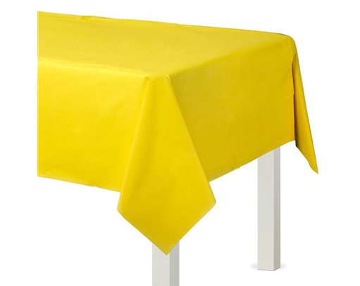 1.37m x 2.74m SUNSHINE YELLOW PLASTIC TABLE COVER