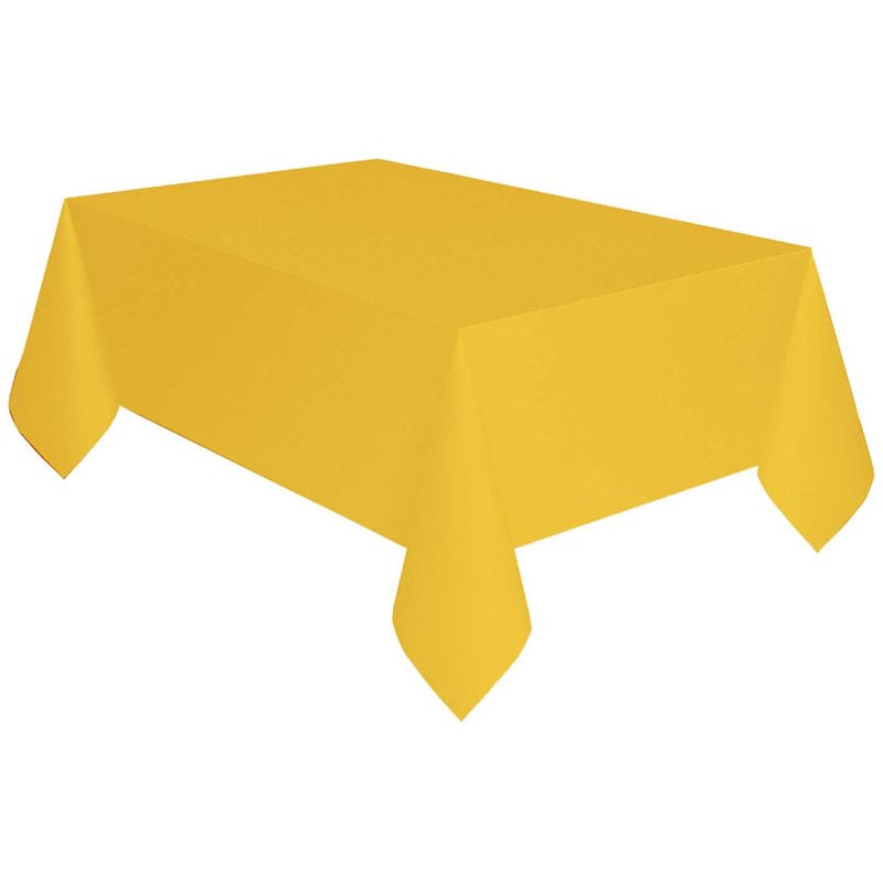 BUTTERCUP YELLOW PLASTIC TABLECOVER
