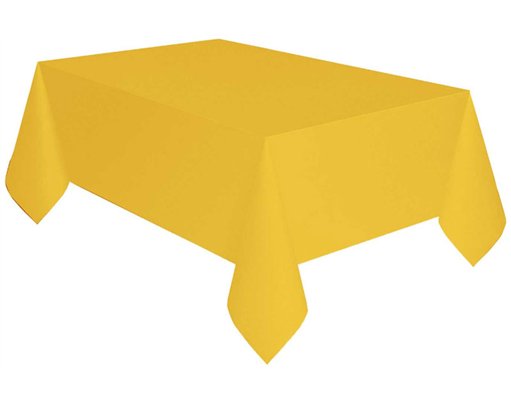 BUTTERCUP YELLOW PLASTIC TABLECOVER
