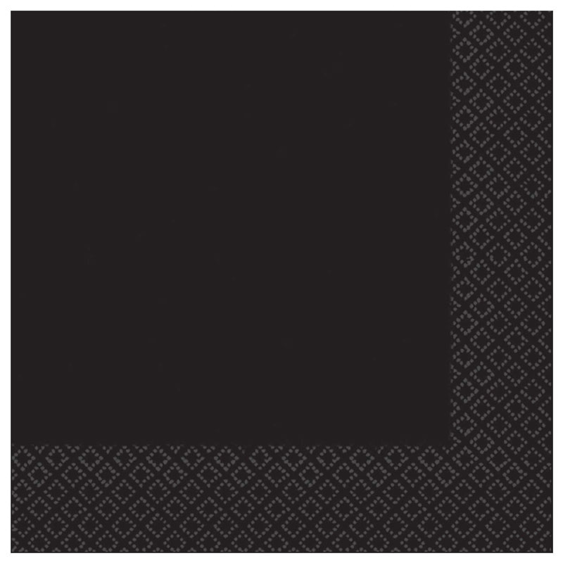 20PK CHARCOAL  BLACK LUNCH NAPKINS