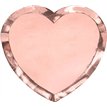 6PK ROSE GOLD FOIL HEART SHAPED PLATES