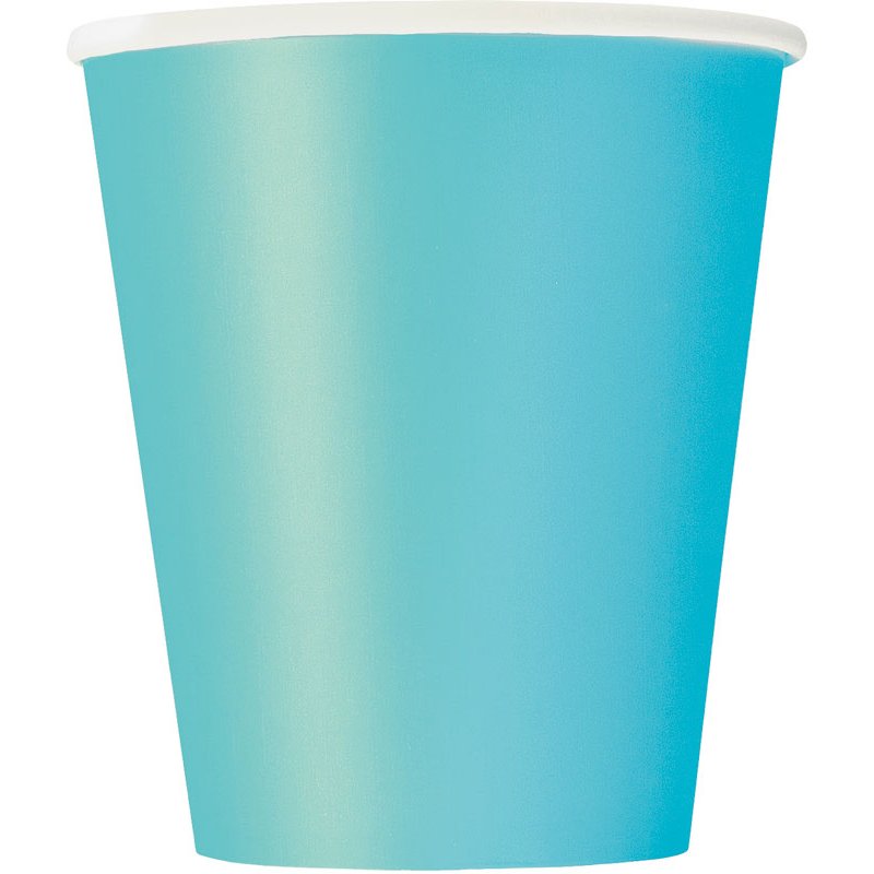 14PK 9oz TERRIFIC TEAL PAPER CUPS