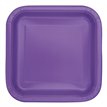 16PK 7in NEON PURPLE SQUARE PLATES