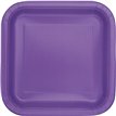 14PK 9in NEON PURPLE SQUARE PLATES