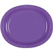 8PK NEON PURPLE OVAL PLATES