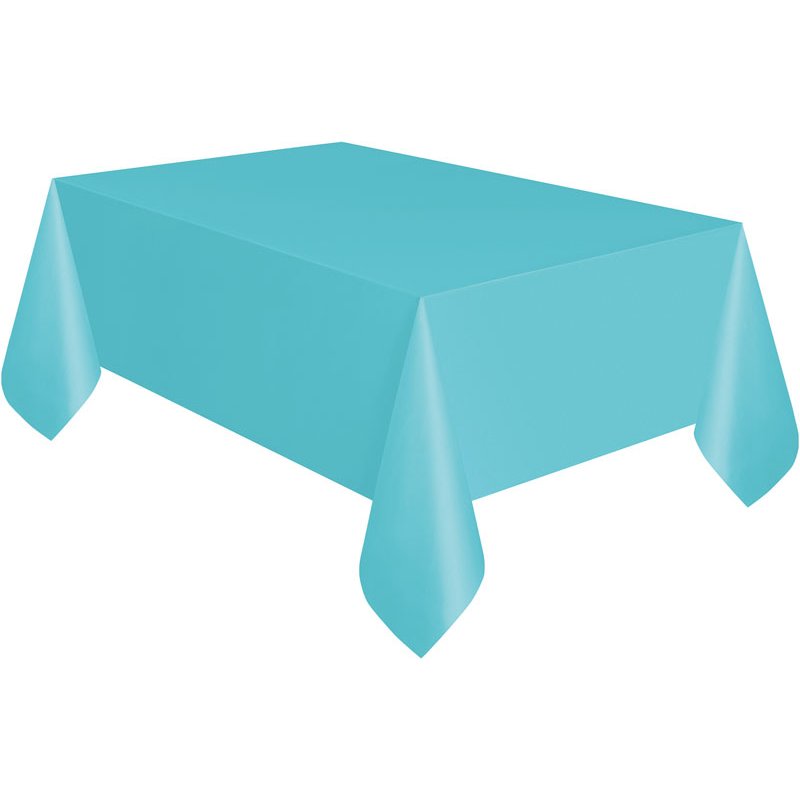 54x108in TERRIFIC TEAL PLASTIC TABLECOVER
