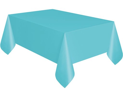 54x108in TERRIFIC TEAL PLASTIC TABLECOVER