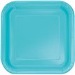 14PK 9in TERRIFIC TEAL SQUARE PLATES