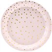 6PK 18cm LIGHT PINK POLKA DOTS PLATES