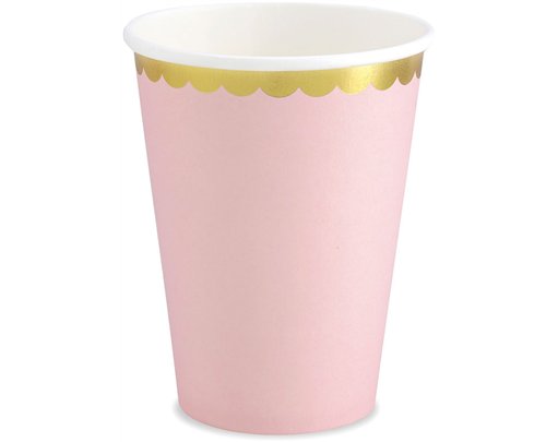 6PK 220ml LIGHT PINK CUPS